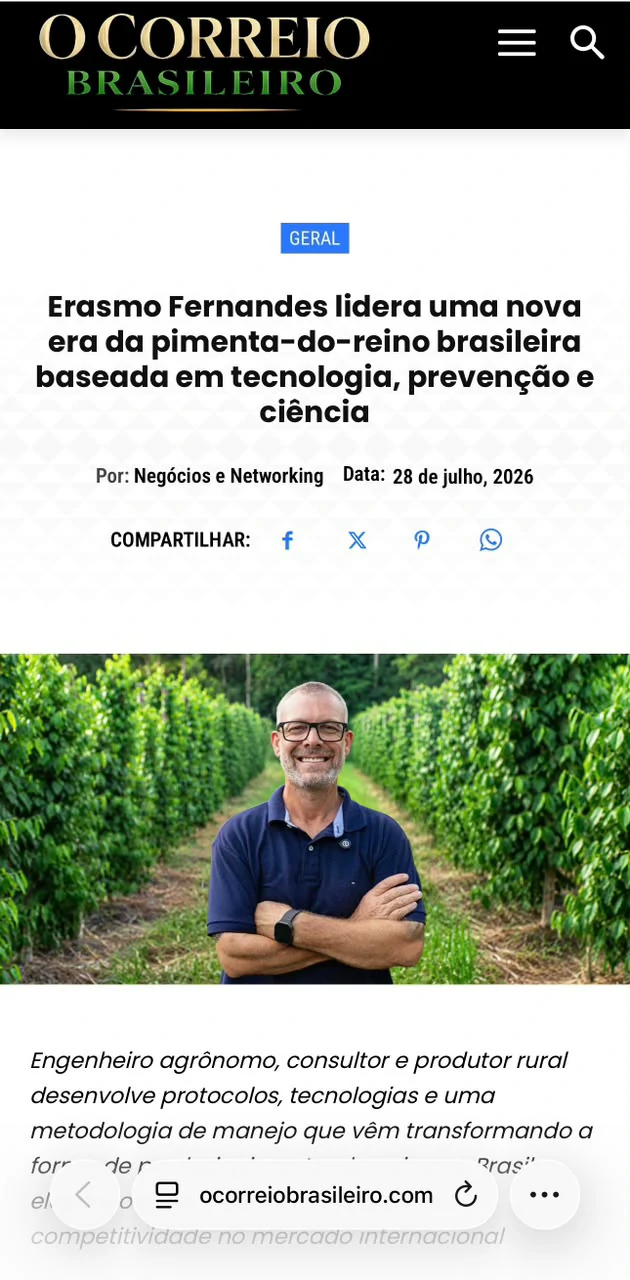 Publicação no veículo O Correio Brasileiro